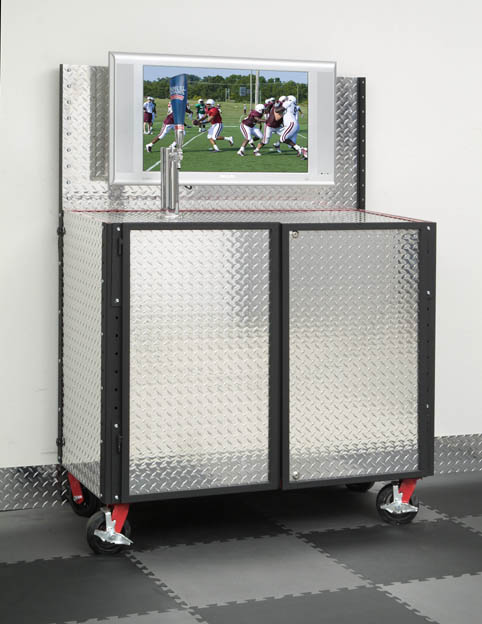 Diamond Plate Kegerator Cabinet